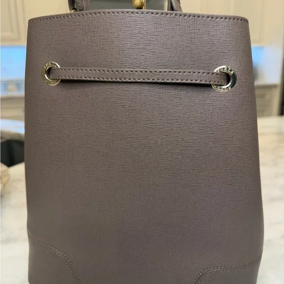 Furla Taupe Leather Bucket Bag NWOT - Picture 8 of 8
